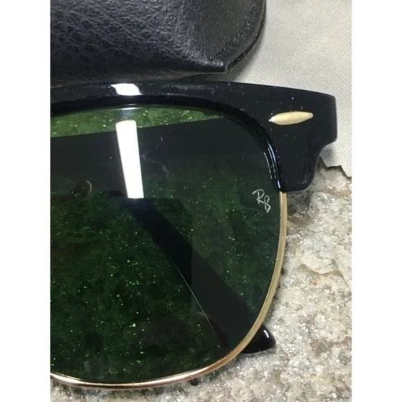 Ray Ban RB3016 Classic Retro Punk Clubmaster Sunglasses Black Gold 51 Summer Fun - Picture 5 of 7